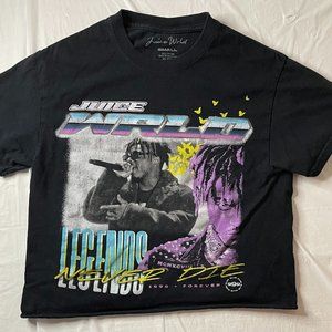 Juice Wrld Legends Never Die Womens Size Small Black T-Shirt Crop Top
